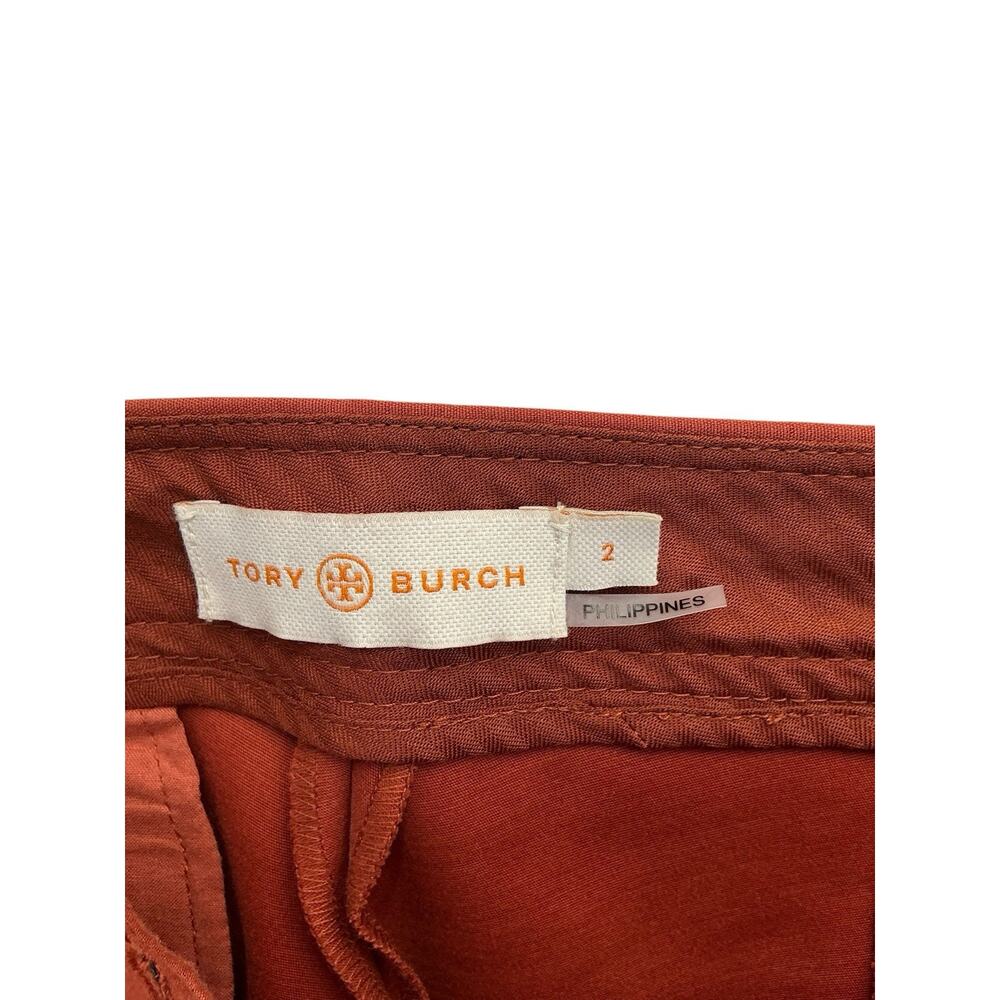 Tory Burch Zip Pocket Dress Pants Women’s Size 2 Burnt Orange - Picture 9 of 14